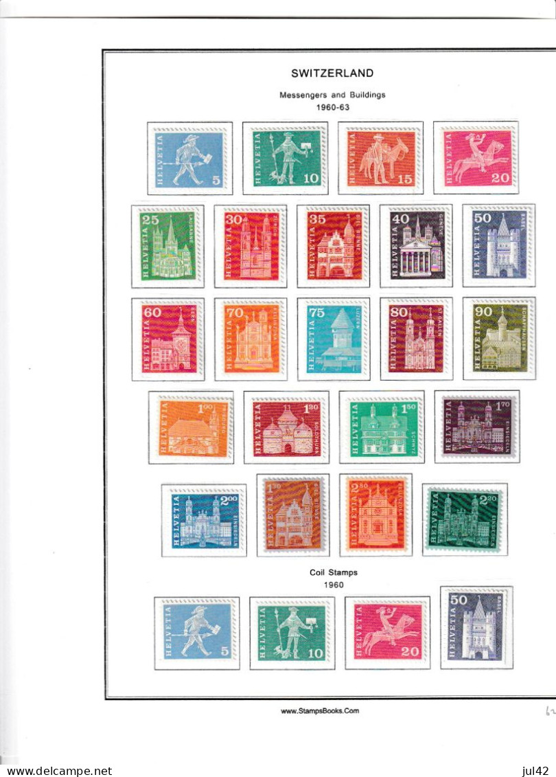 COMPLETE COLLECTION SWITZERLAND 1854-1970 (except Mi. 14 and 18) used, MH and MNH