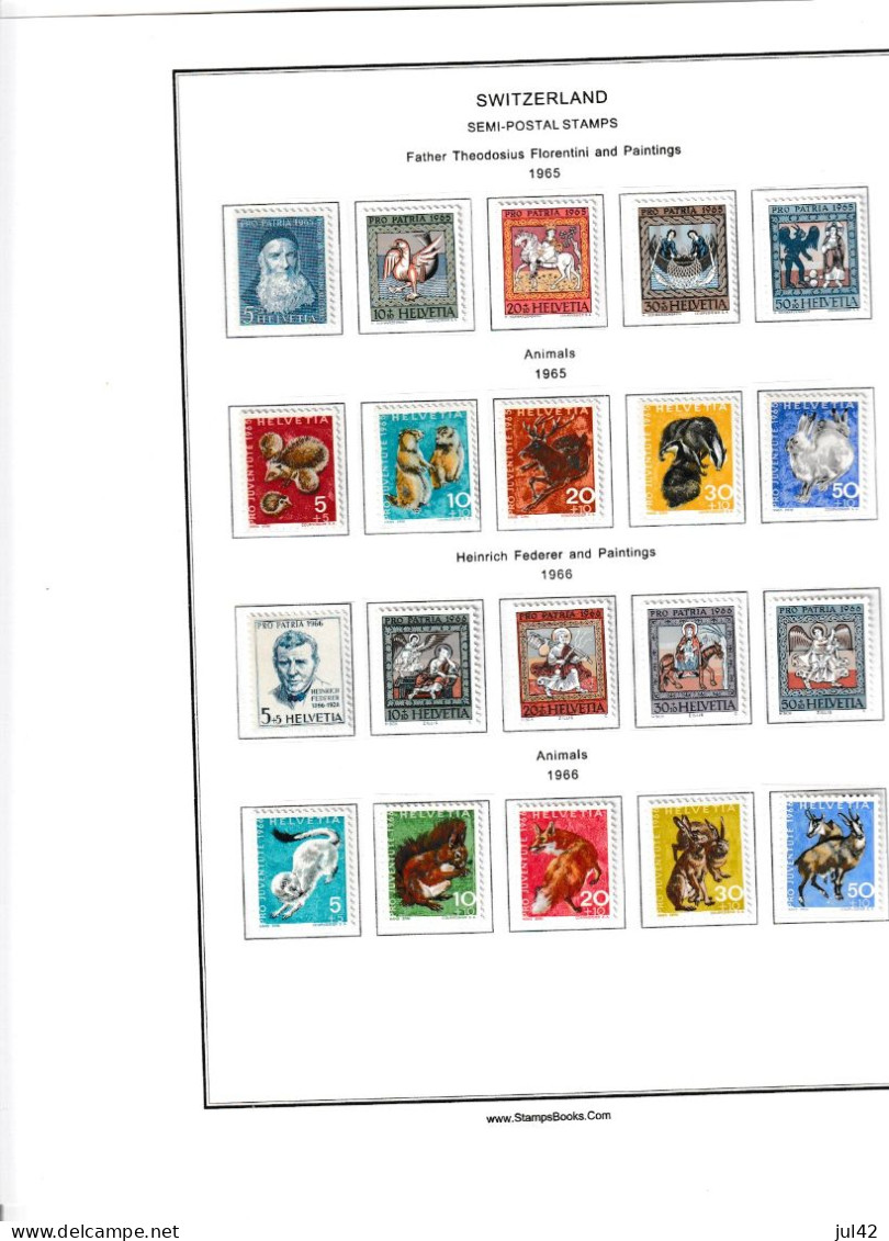 COMPLETE COLLECTION SWITZERLAND 1854-1970 (except Mi. 14 and 18) used, MH and MNH