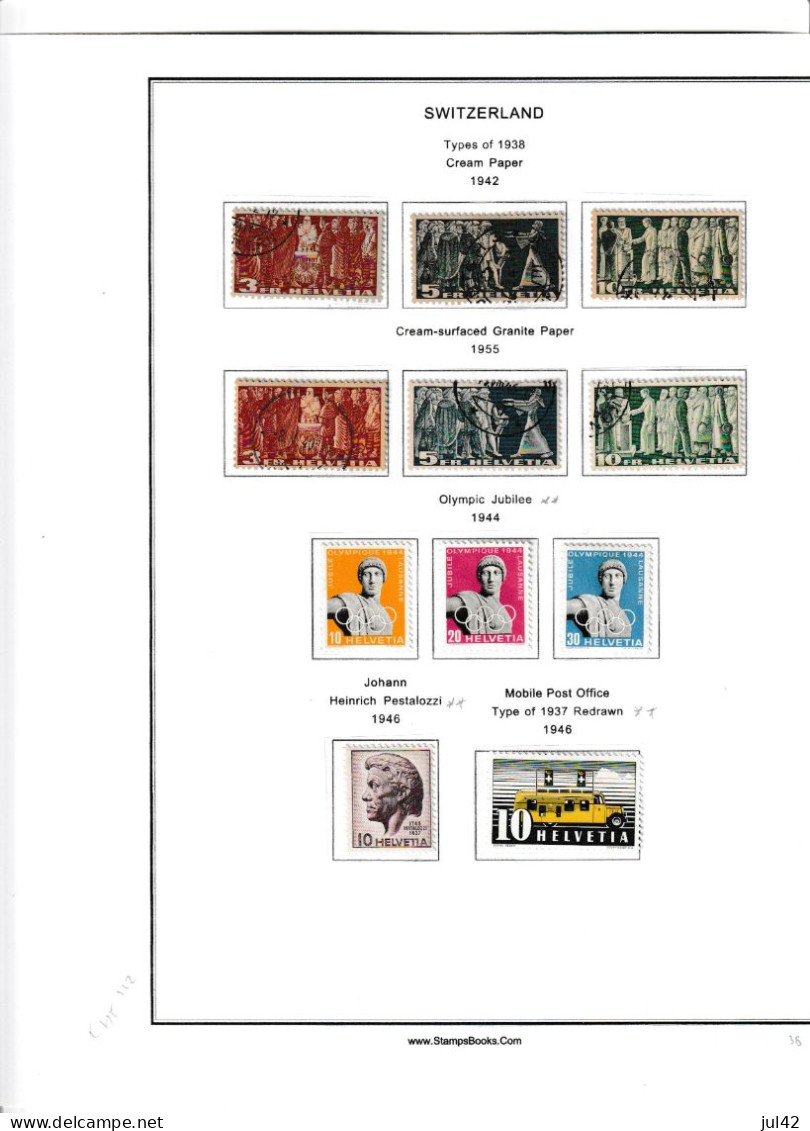 COMPLETE COLLECTION SWITZERLAND 1854-1970 (except Mi. 14 and 18) used, MH and MNH