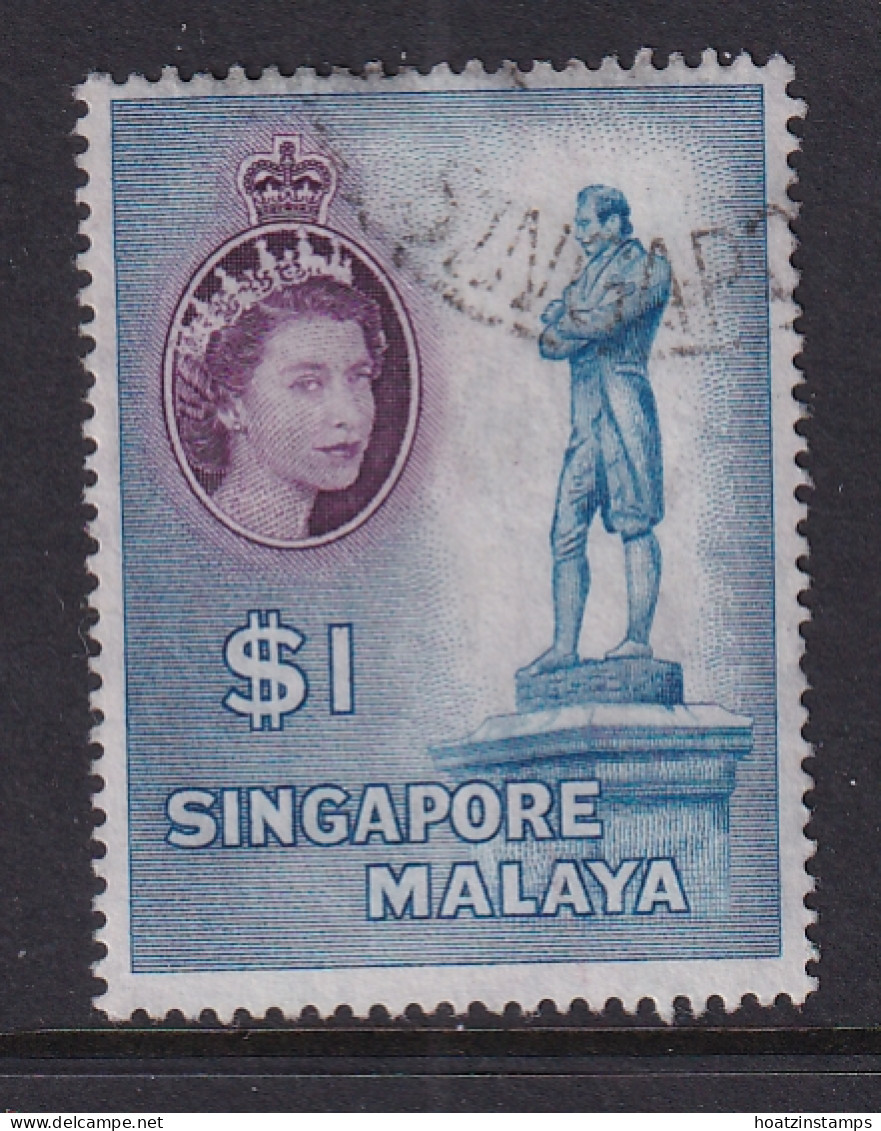 Singapore: 1955/59   QE II - Pictorial    SG50    $1    Used - Singapore (...-1959)