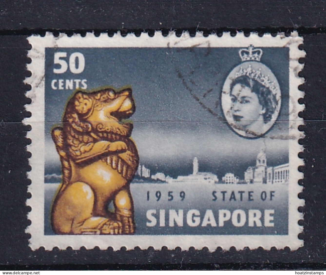 Singapore: 1959   New Constitution   SG58    50c    Used  - Singapur (...-1959)