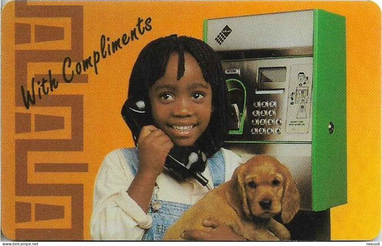 S. Africa - Telkom - Girl On Payphone, (Cn. In 2 Parts, Normal 0, Bold), Chip Siemens S30, 1995, 10R, Used - Afrique Du Sud