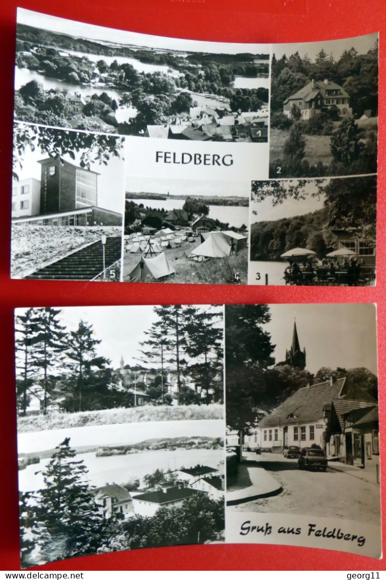 2 X Feldberg - Jugendherberge - Luzin Halle - FDGB Erholungsheim Freundschaft - Echt Foto DDR 1975 - Neustrelitz