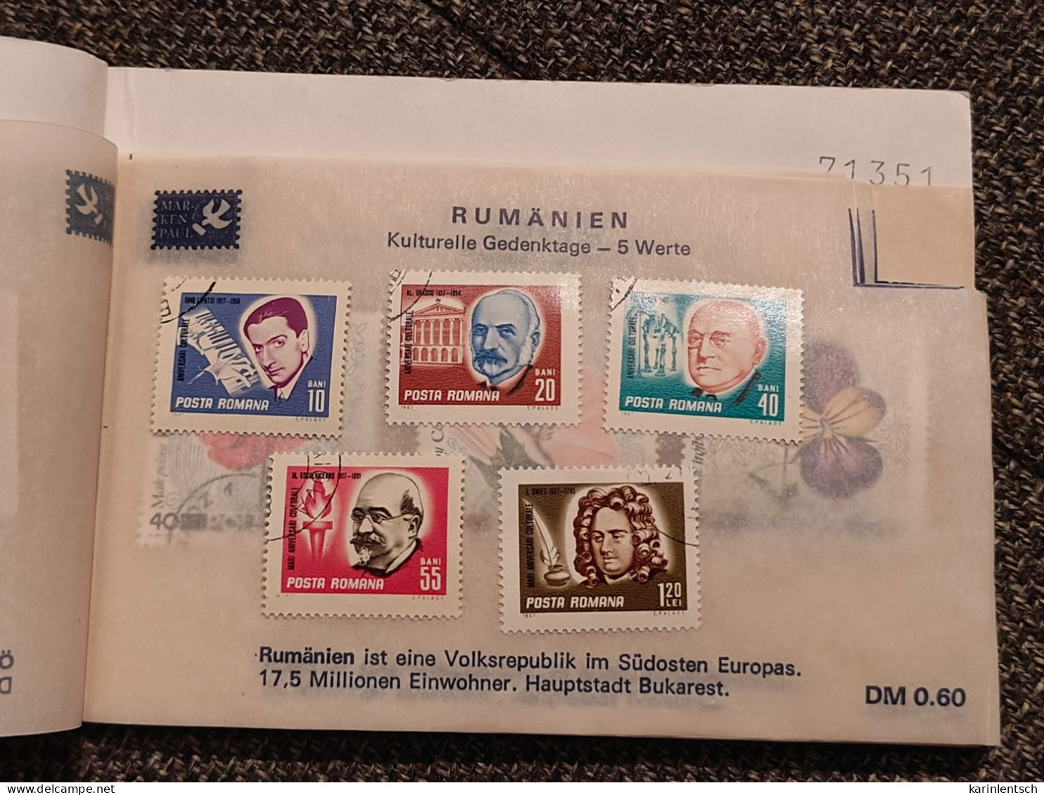 Auswahlhef mit Briefmarken aus aller Welt