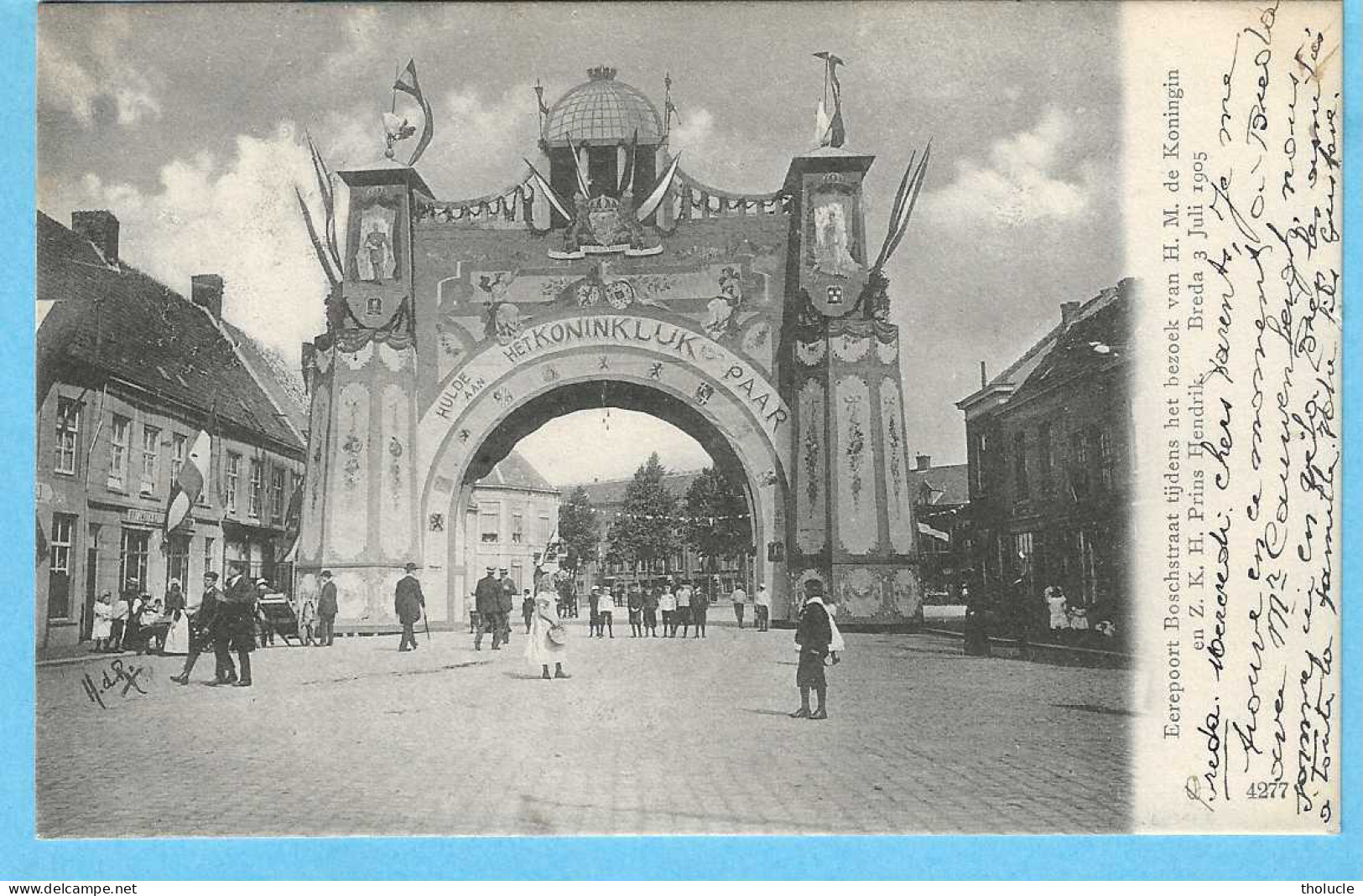 Breda (Noord-Brabant)-3 Juli 1905-Eerepoort Boschstraat-Bezoek Van H.M.de Koningin En Z.K.H. Prins Hendrik-Très Rare - Breda