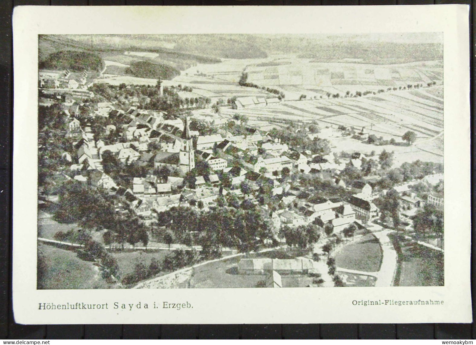 DR: Ansichtskarte Von Sayda Im Erzgebirge, Original-Fliegeraufnahme - Nicht Gelaufen, Um 1930 - Dorfchemnitz