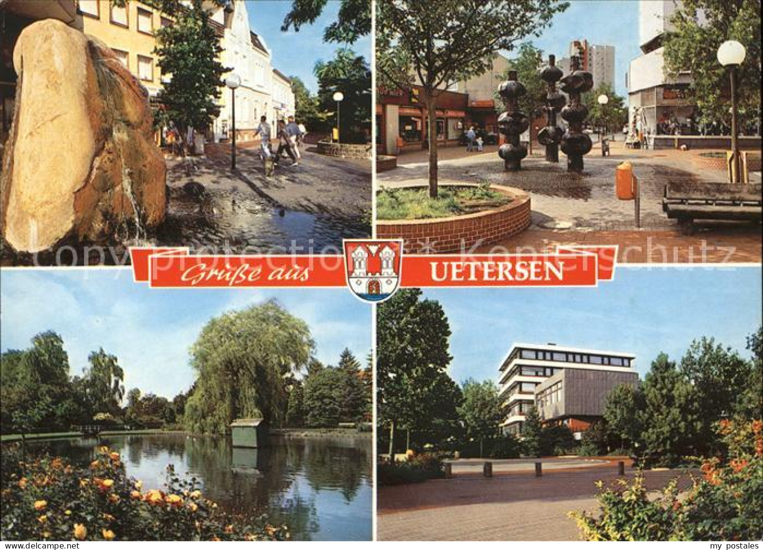 41560758 Uetersen Brunnen Skulptur Teich Marktplatz Rosenstadt Uetersen - Uetersen