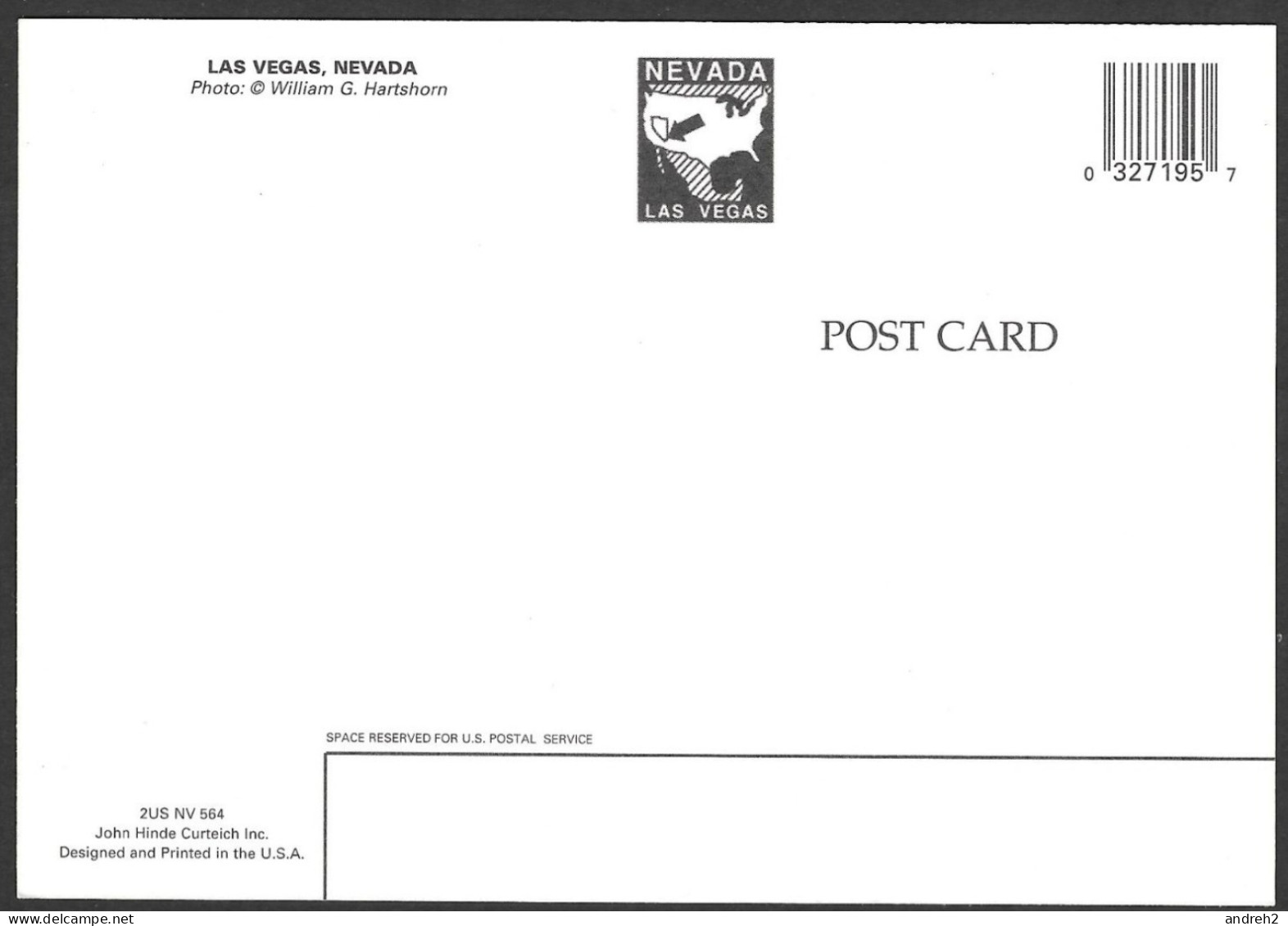 Las Vegas  Nevada - Las Vegas Nevada - Photo William G. Hartshor & John Hinde Curteich - Las Vegas