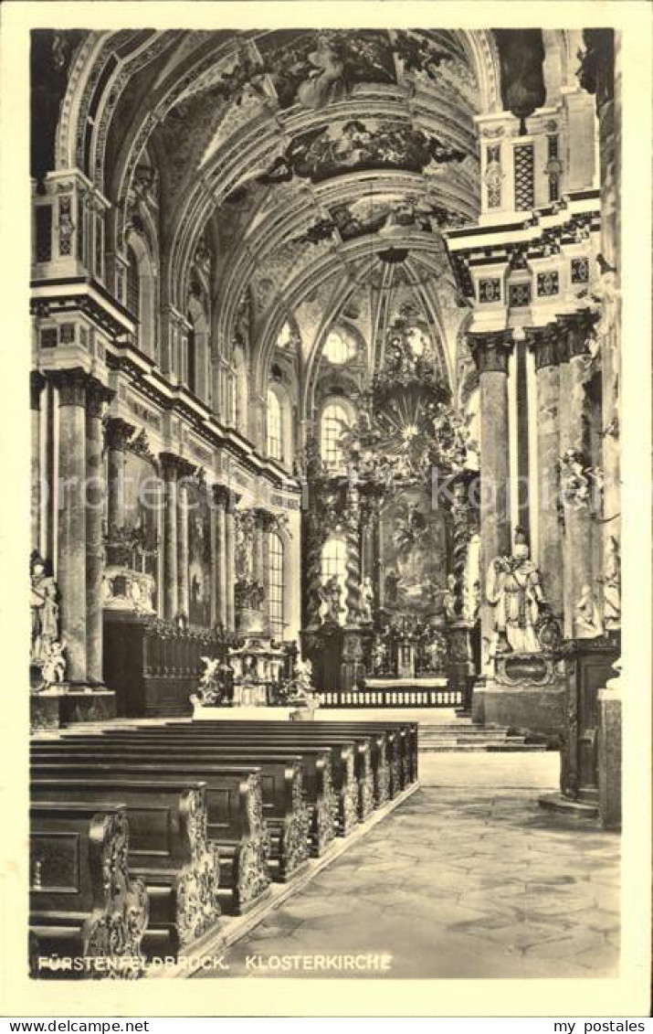 41560616 Fuerstenfeldbruck Klosterkirche Inneres Altar Fresken	 Fuerstenfeldbruc - Fuerstenfeldbruck