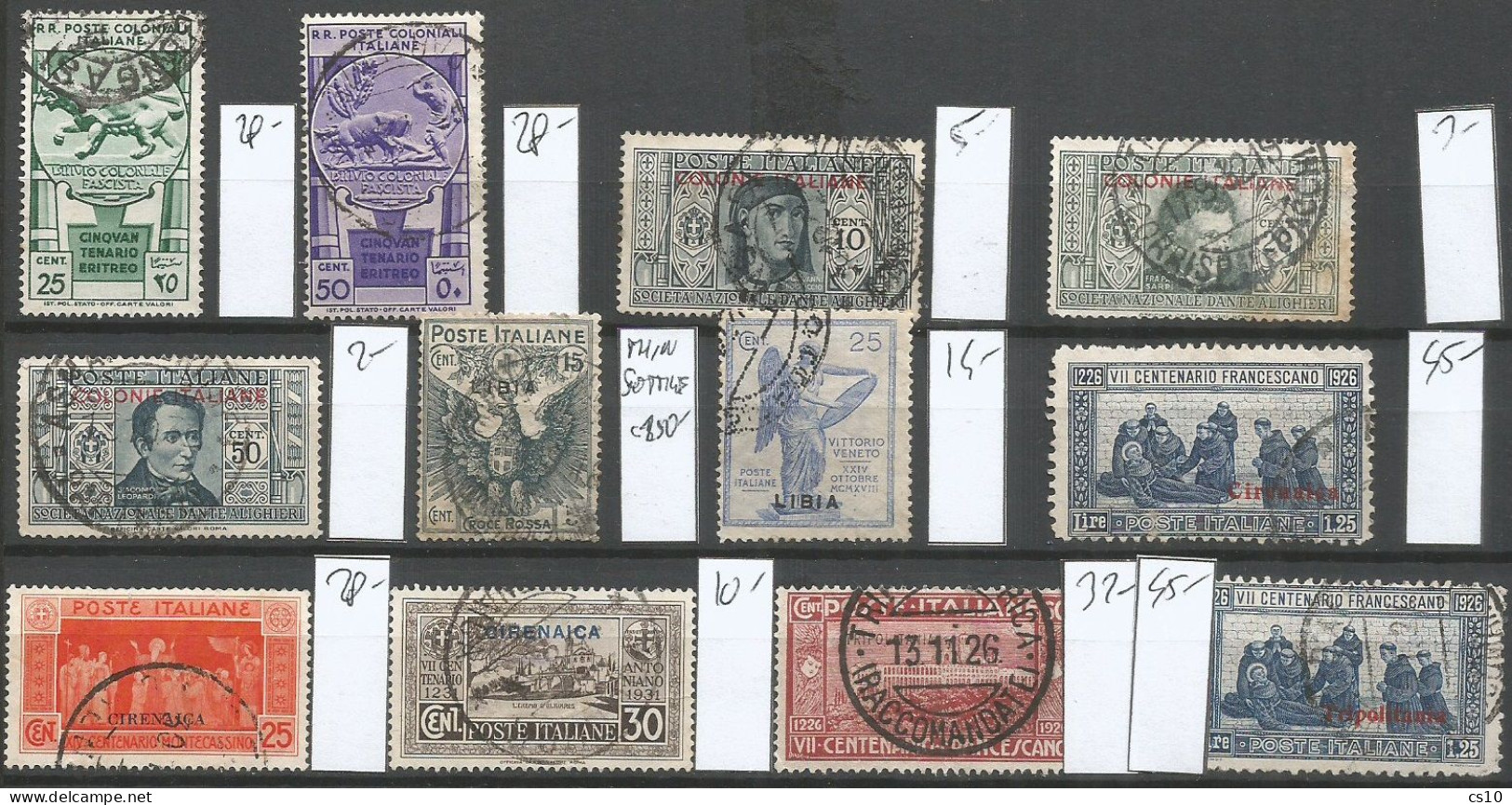 Italy Colony Wholesale Lot Of ONLY VFU Celebratives & Commemoratives Stamps Incl. Some Key Values High Cat.Val. 1100€ - Sammlungen