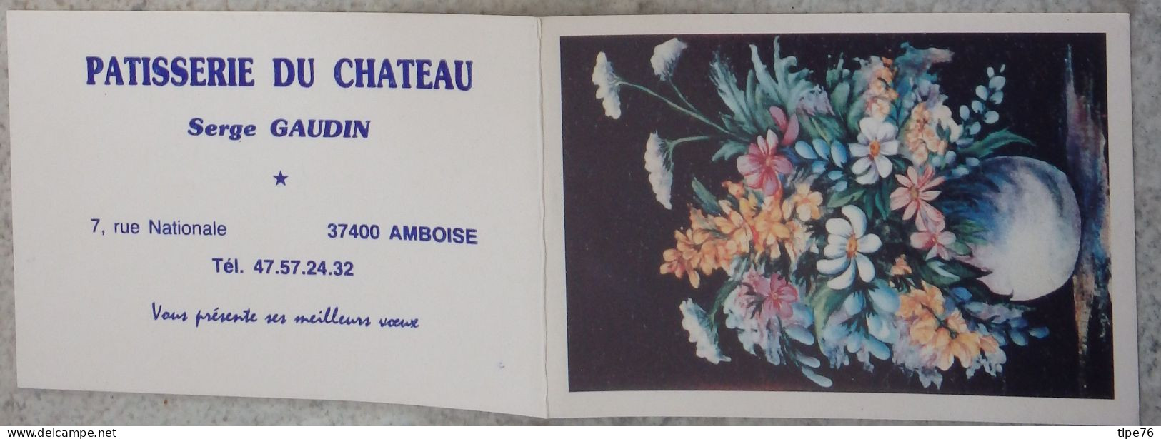 Petit Calendrier De Poche 1989 Fleurs Pâtisserie Amboise Indre Et Loire - Petit Format : 1981-90