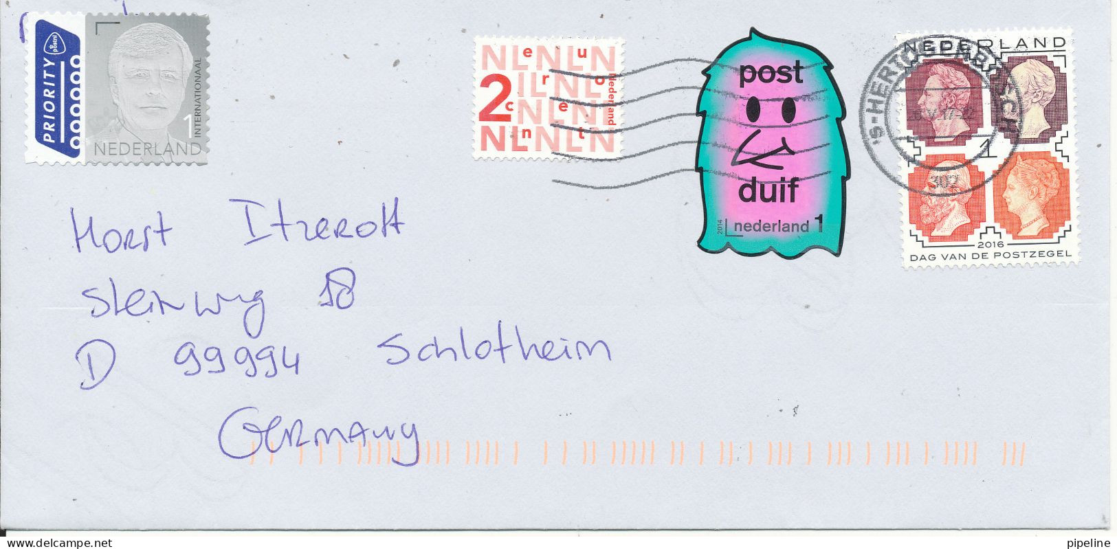 Netherlands Cover To Germany 26-5-2017 Topic Stamps - Lettres & Documents