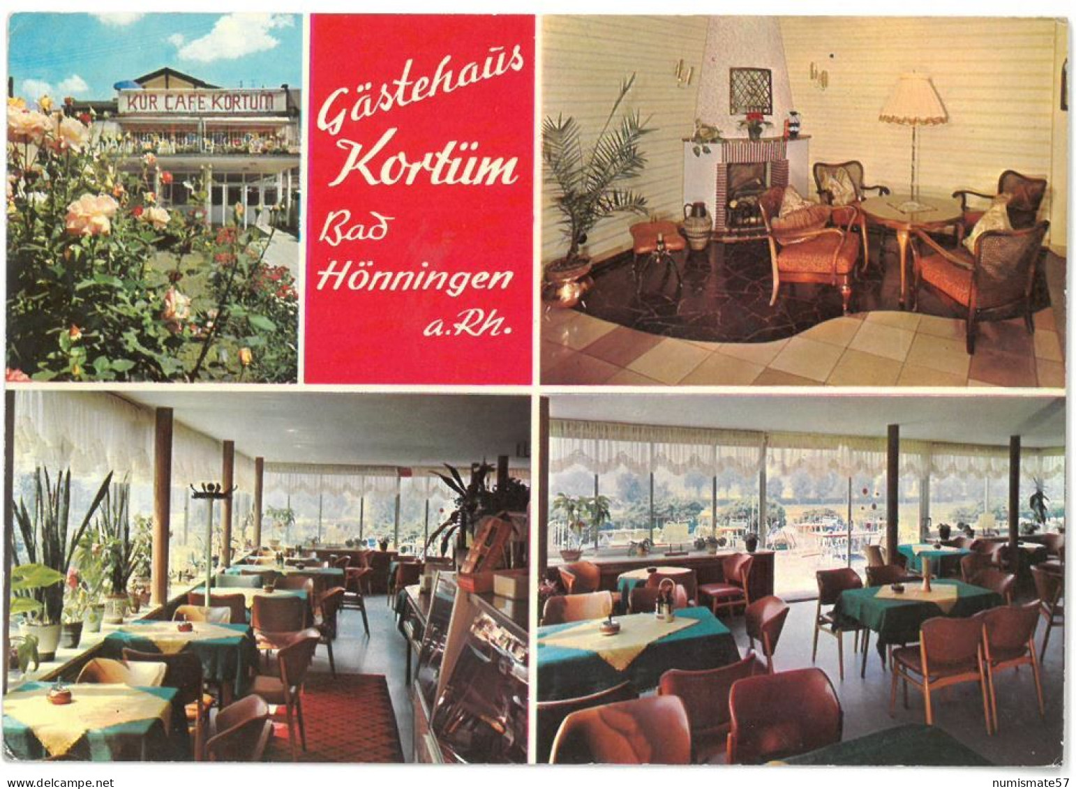 CP BAD HONNINGEN - Gästehaus Kortüm - Kur Café - Verlag Hans Schultz , Bad Hönningen - Bad Hönningen