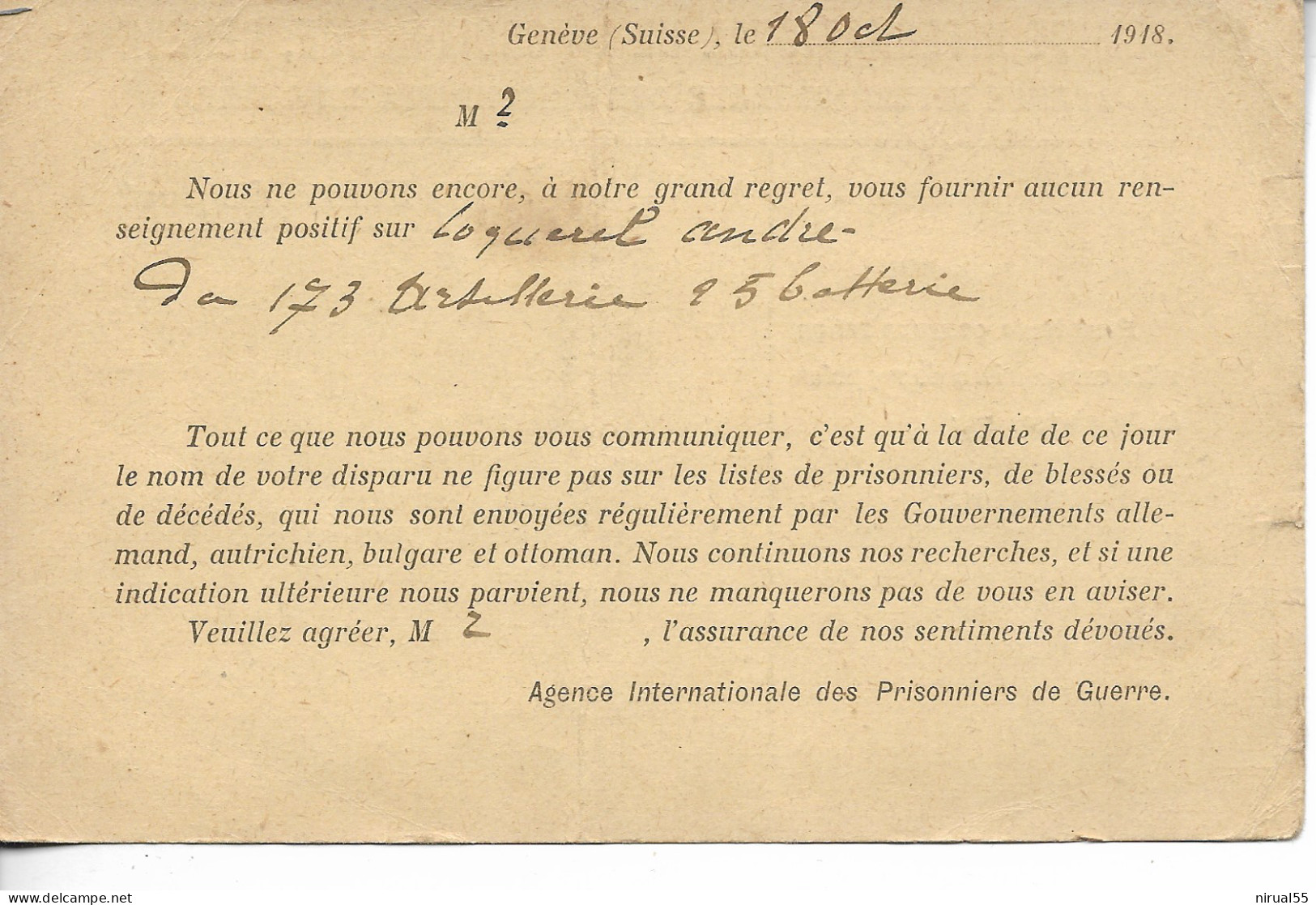 14 18 CROIX ROUGE GENEVE 3 Cartes Différentes Information Prisonnier De Guerre Français Texte Au Verso    ...G - Croix-Rouge