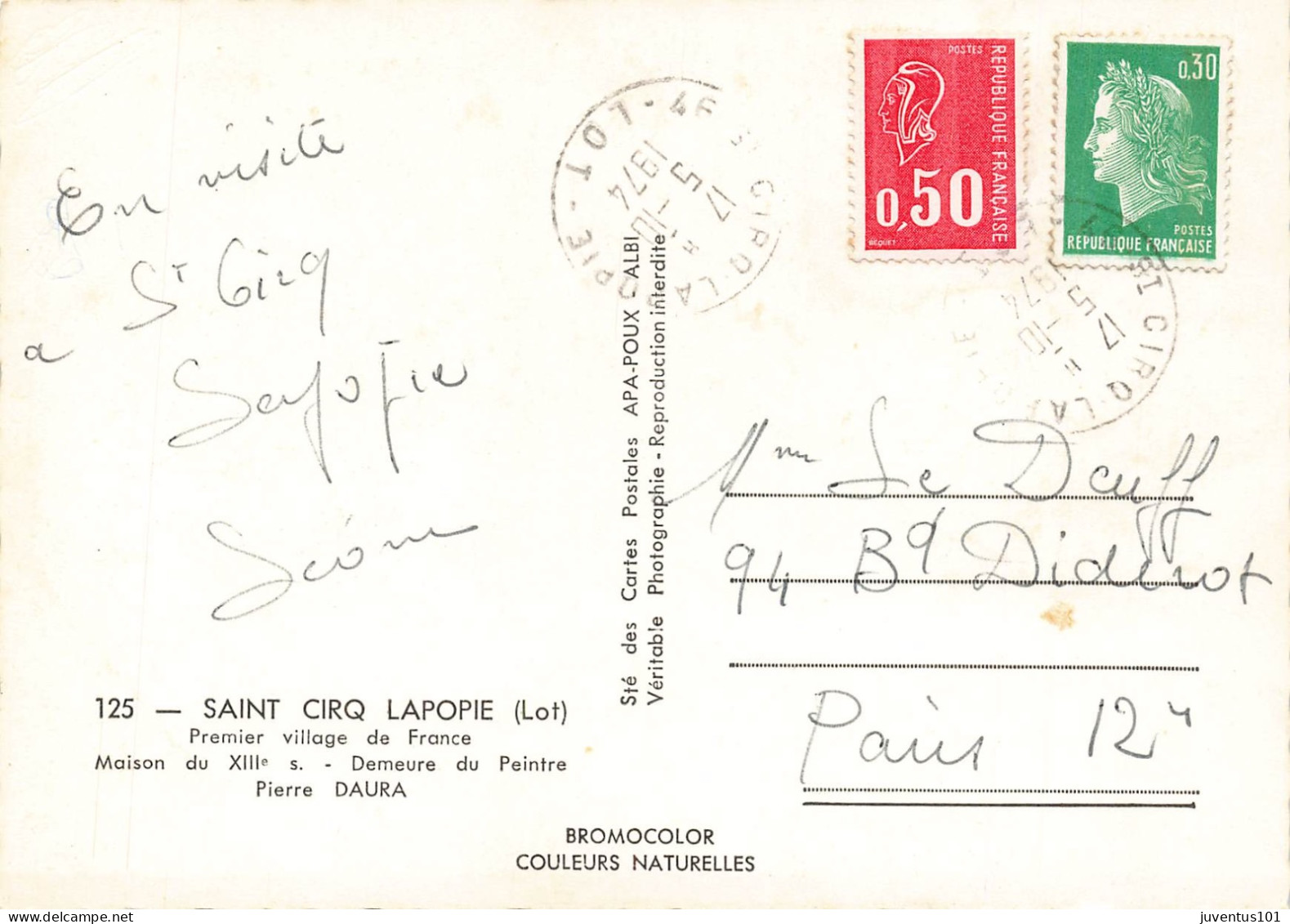 CPSM Saint Cirq Lapopie-Demeure Du Peintre Pierre Daura-Timbre       L2564 - Saint-Cirq-Lapopie