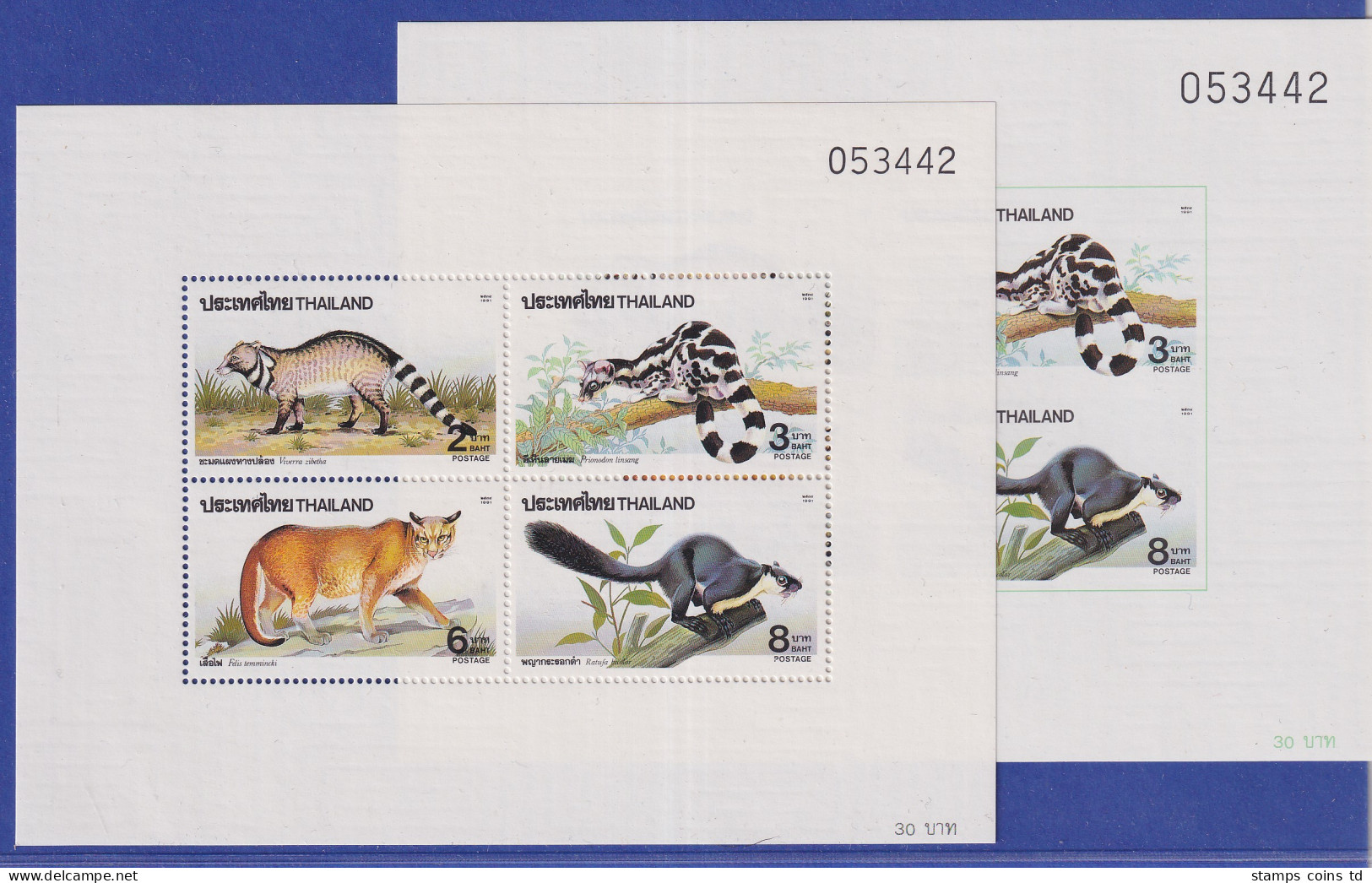 Thailand 1991 Wildtiere Mi.-Nr. Blocks 38 A Und B Postfrisch ** / MNH - Thailand