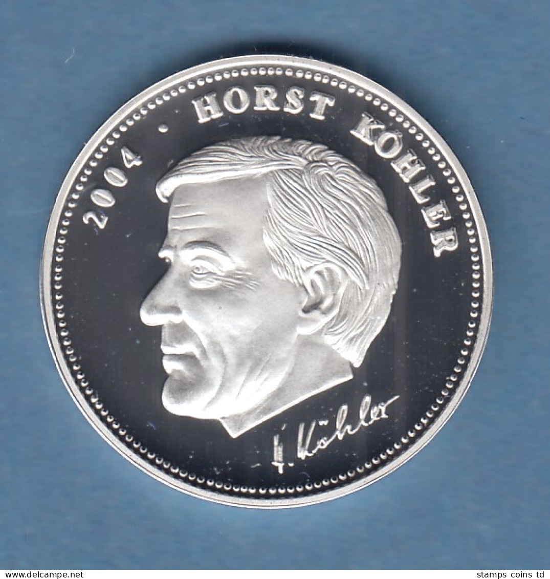 Silber-Medaille 2004 Bundespräsident Horst Köhler 10g Ag 500  - Non Classés