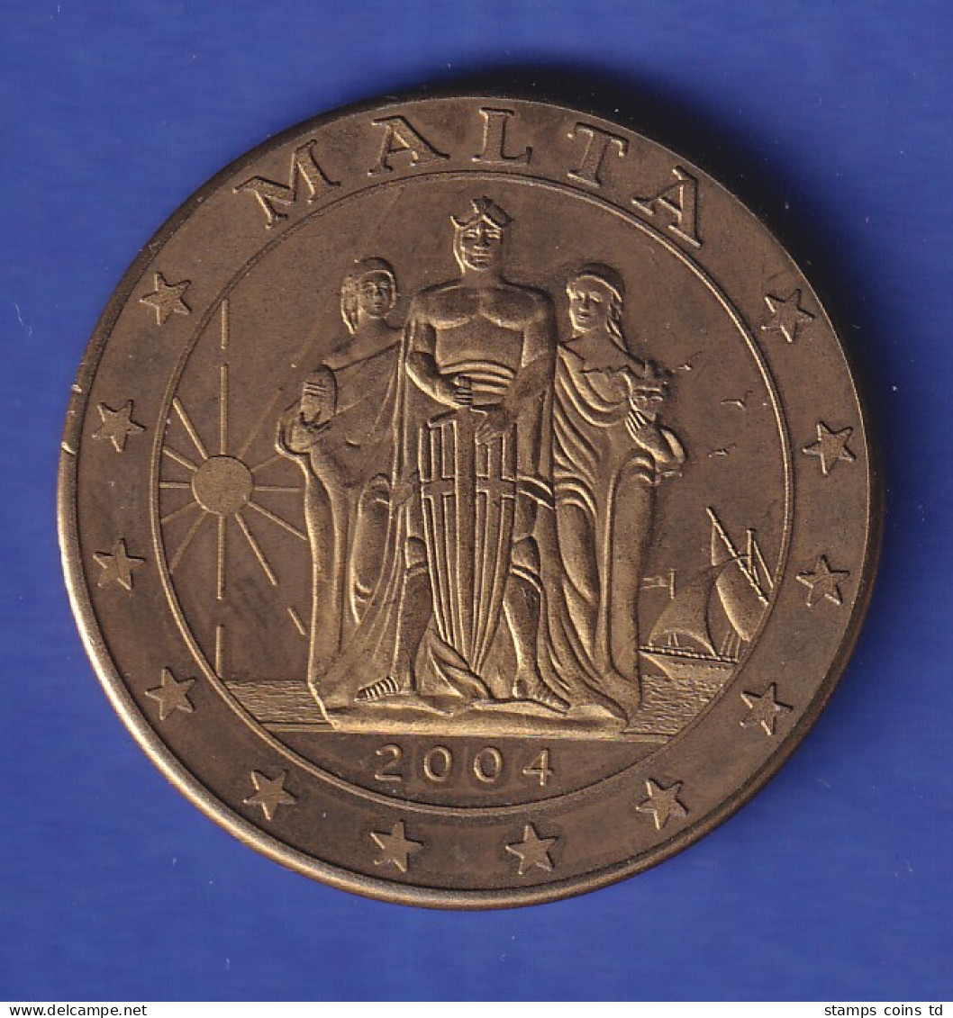 Malta 5 Euro Probeprägung Delphin Und Landkarte 2004 - Malte