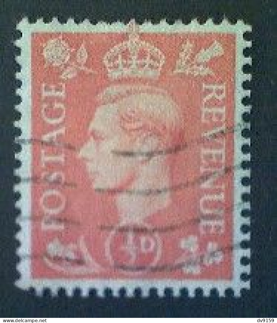 Great Britain, Scott #280, Used(o), 1951 Definitive Issue, King George VI, ½d Inverted Watermark, Light Orange - Usados