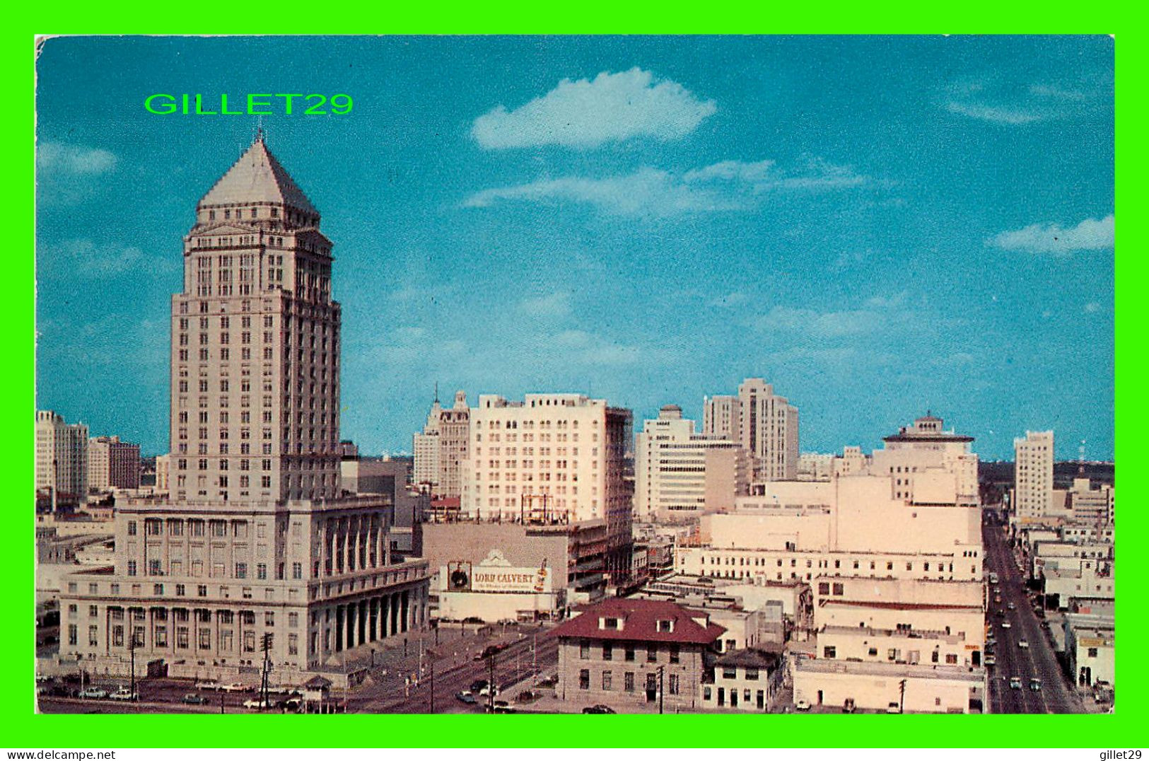 MIAMI, FLORIDA - SKYLINE LOOKING EAST FROM DADE COUNTY COURTHOUSE - PLASTICHROME - - Miami