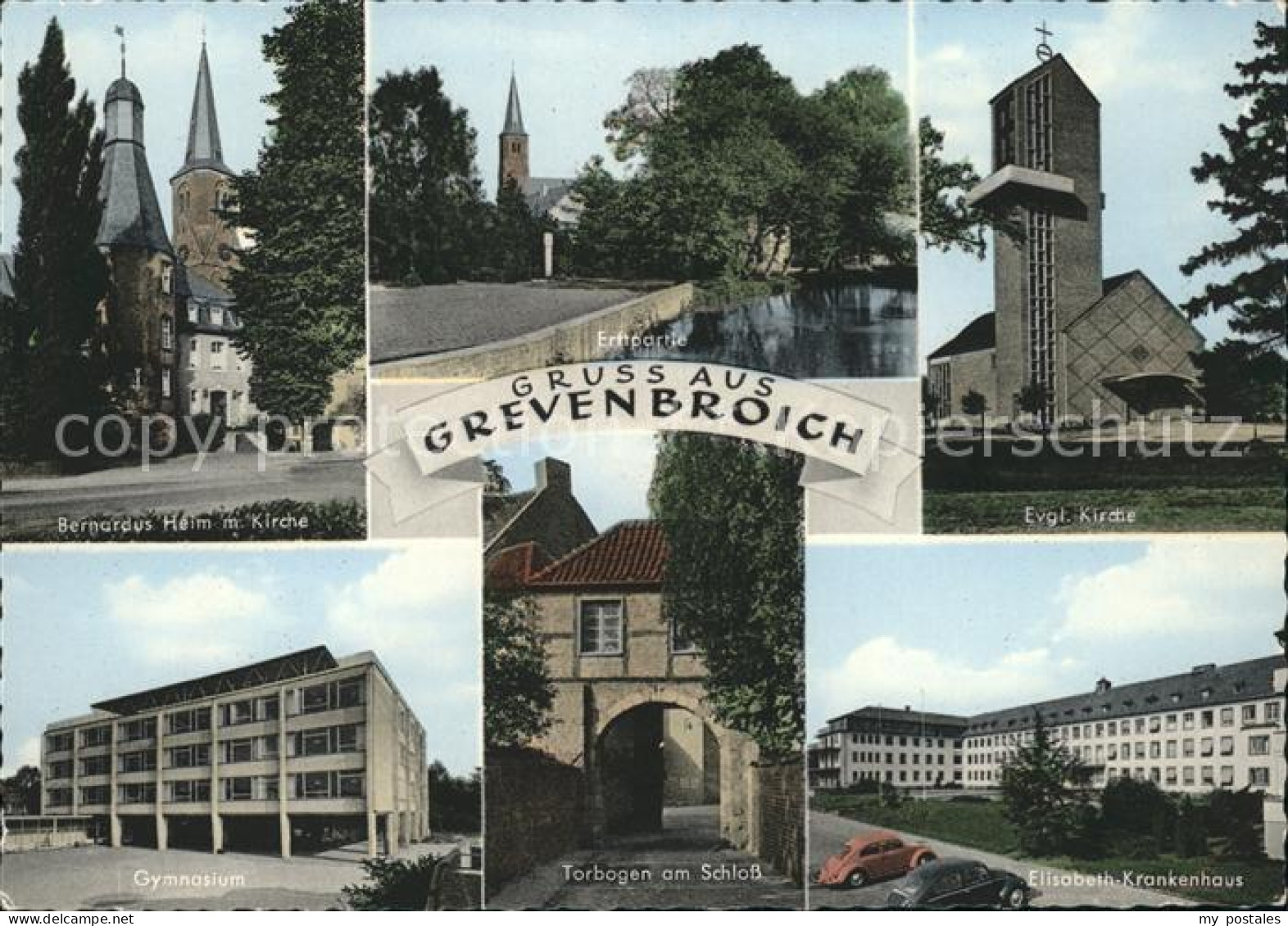 41559910 Grevenbroich Evgl. Kirche Elisabeth-Krankenhaus Torbogen Schloss Greven - Grevenbroich