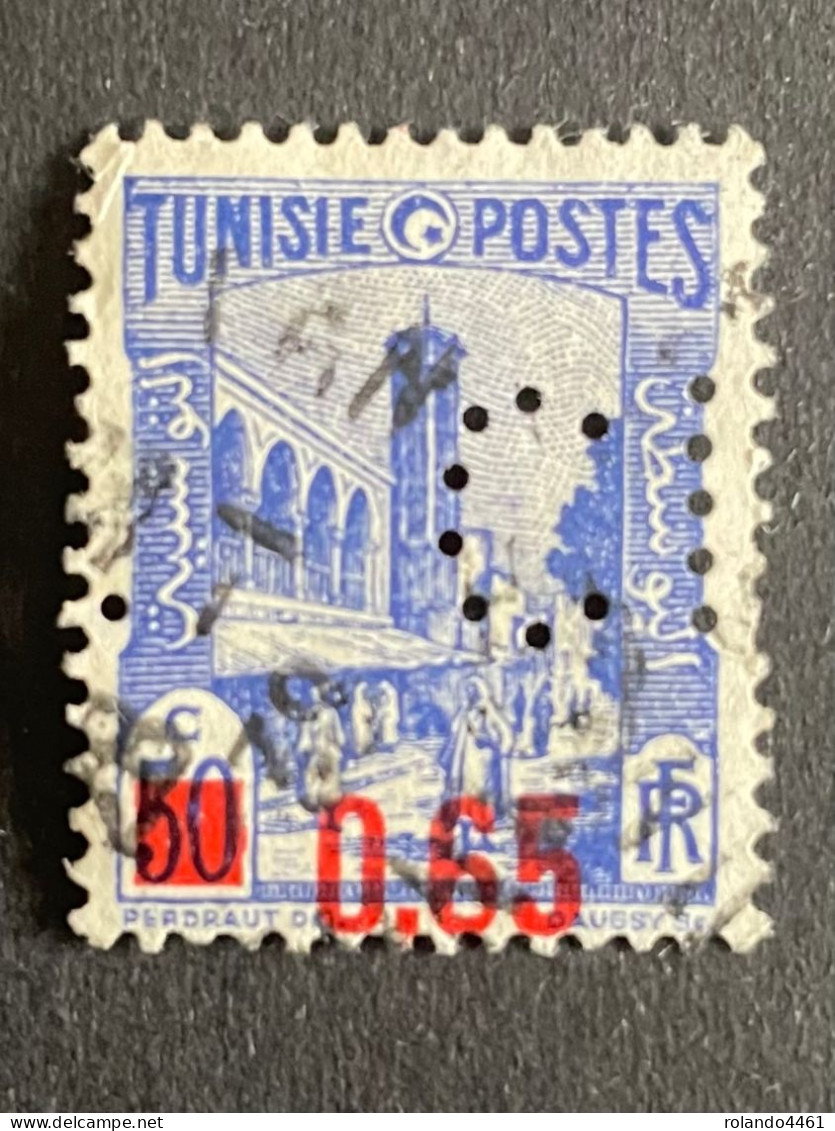 Colonie TUNISIE 182 CL 6 Indice 4 Perforé Perforés Perfins Perfin Superbe !! - Otros & Sin Clasificación