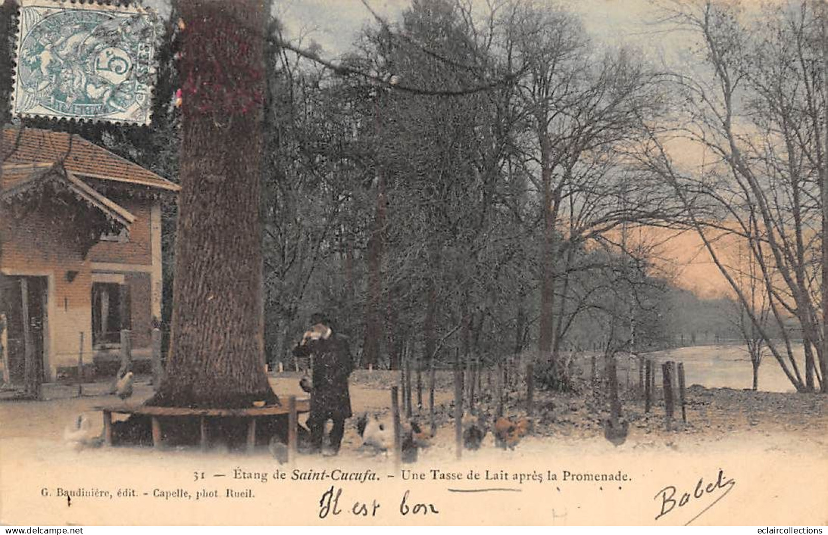 Rueil Malmaison      92       Etang De St Cucufa. Une Tasse De Lait Après La Promenade    N° 31  (voir Scan) - Rueil Malmaison