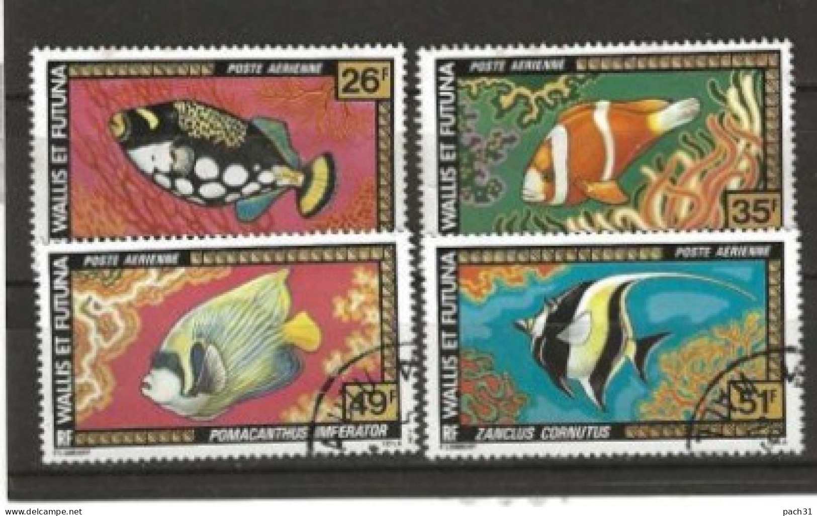 Wallis Et Futuna N° YT 76 Et 77 Neufs Et 78 Et 79 Oblitérés  Poissons - Altri & Non Classificati