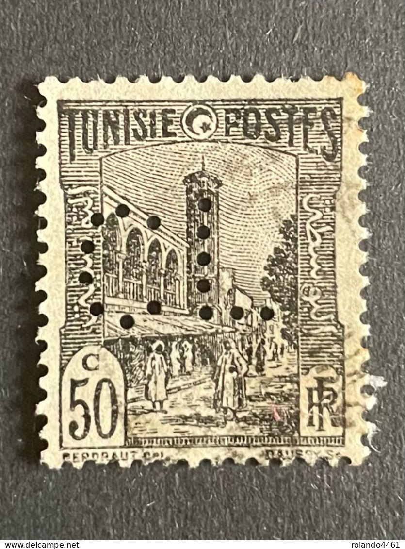 Colonie TUNISIE N°132 CL 6 Indice 4 Perforé Perforés Perfins Perfin Superbe !! - Otros & Sin Clasificación