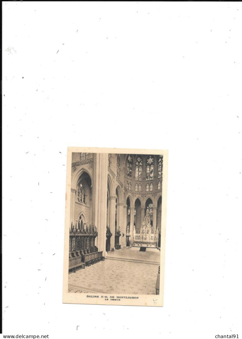 CARTE POSTALE 95 MONTLIGNON EGLISE DE NOTRE DAME LE CHOEUR VOYAGEE - Montlignon