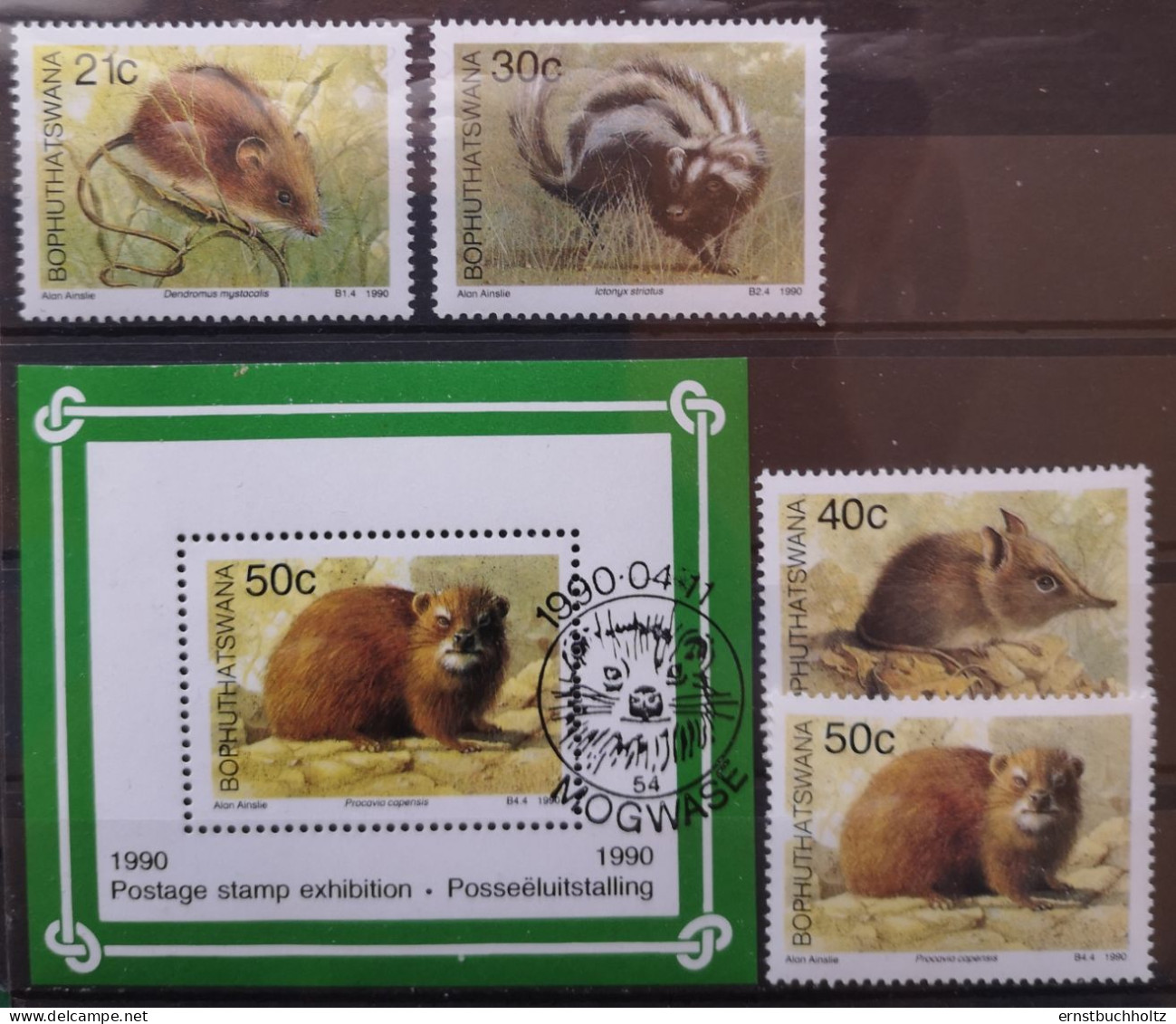 Bophuthatswana 1990 Kompl.Wildtiere 4v** +Block 1v Mit SSt - Bophuthatswana