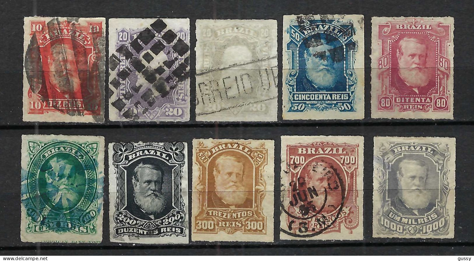 BRESIL Ca.1878-79: Lot D' Obl. Sup., TB Qualité - Used Stamps