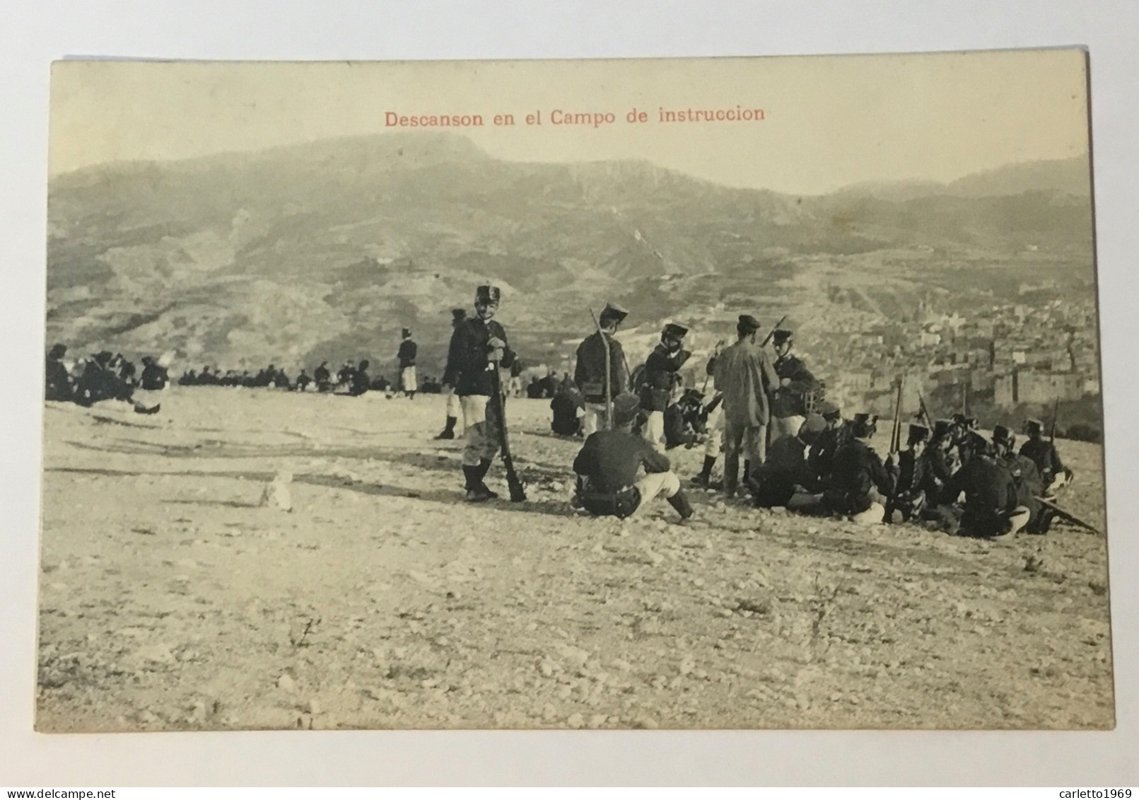 DESCANSON EN EL CAMPO DE INSTRUCCION 1908 VIAGGIATA FP - Collections & Lots