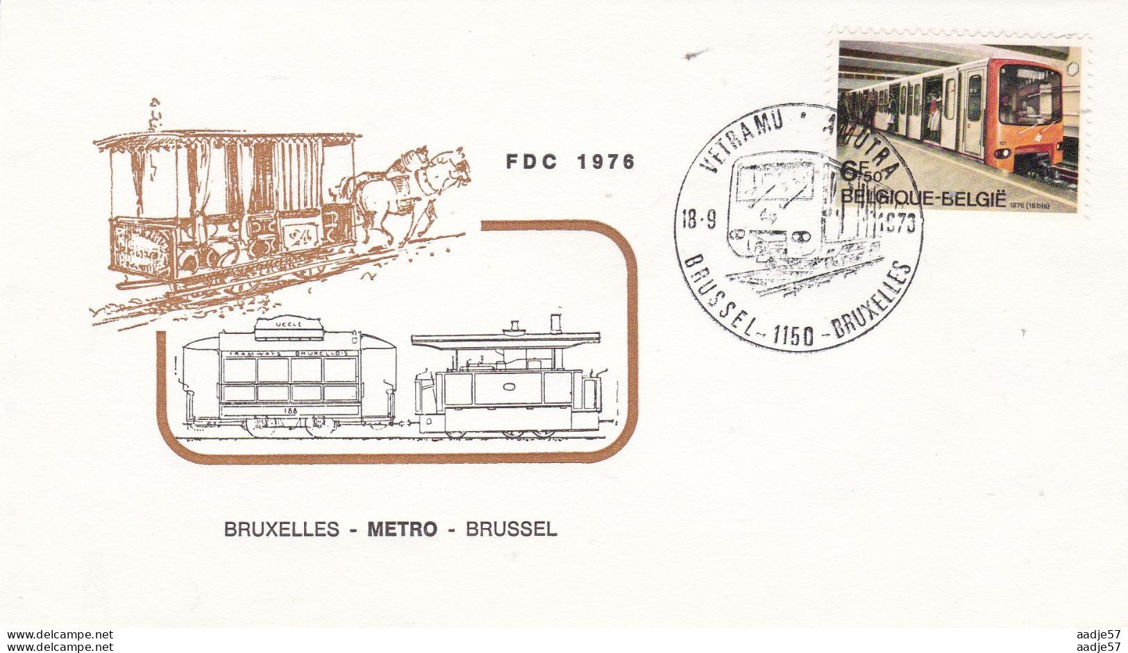 Belgie Belgique Belgium 1976 Metro Brussel - Tramways