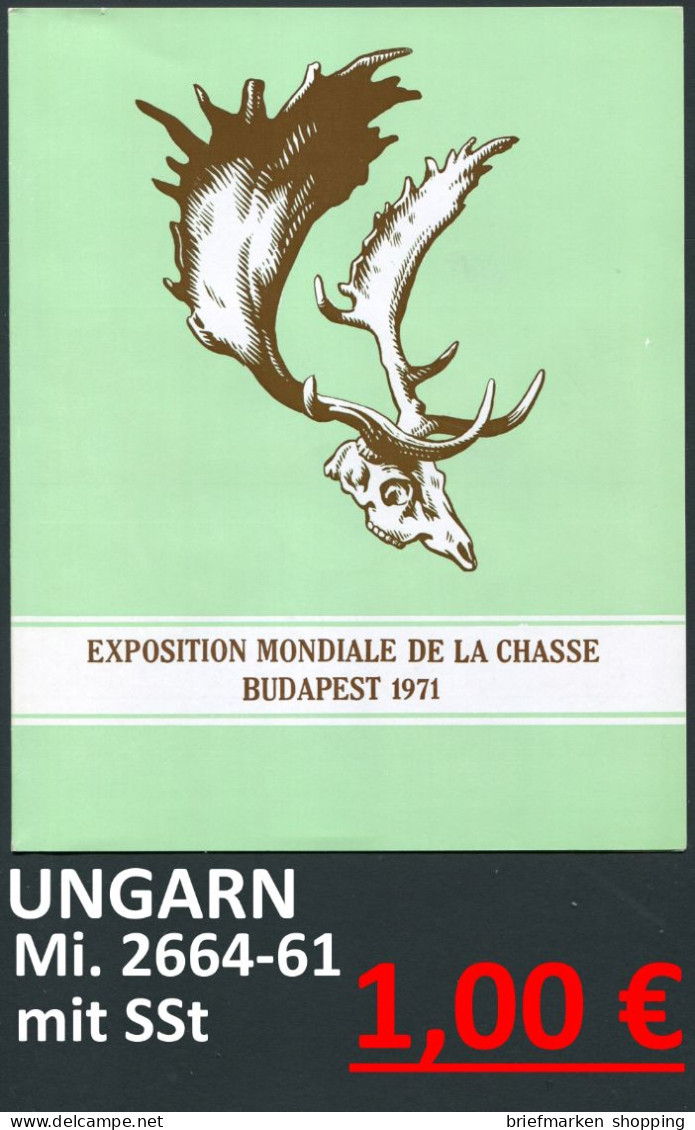 Ungarn 1971 - Hongrie 1971 - Hungaria 1971 - Magyarország 1971 - Michel 2664-2671 A  Zur Jagdausstellung 1971 Oo - Cartas & Documentos