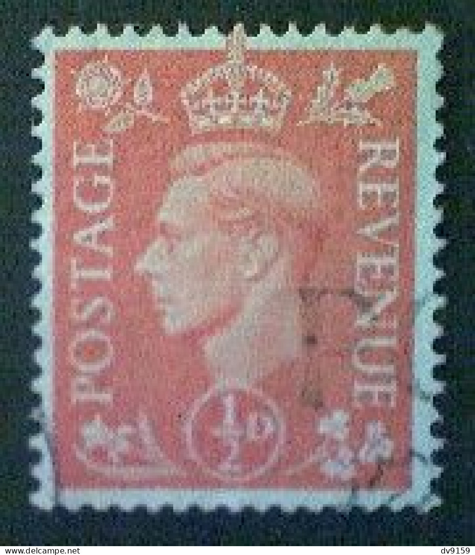 Great Britain, Scott #280, Used(o), 1951 Definitive Issue, King George VI, ½d Inverted Watermark, Light Orange - Usados