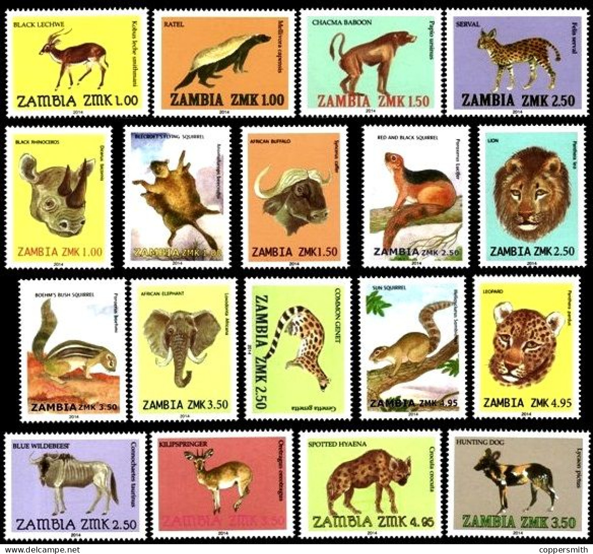 (041) Zambia / Zambie Animals / Animaux / Tiere / Rare / Scarce ** / Mnh  Michel 1715-1732 - Zambie (1965-...)