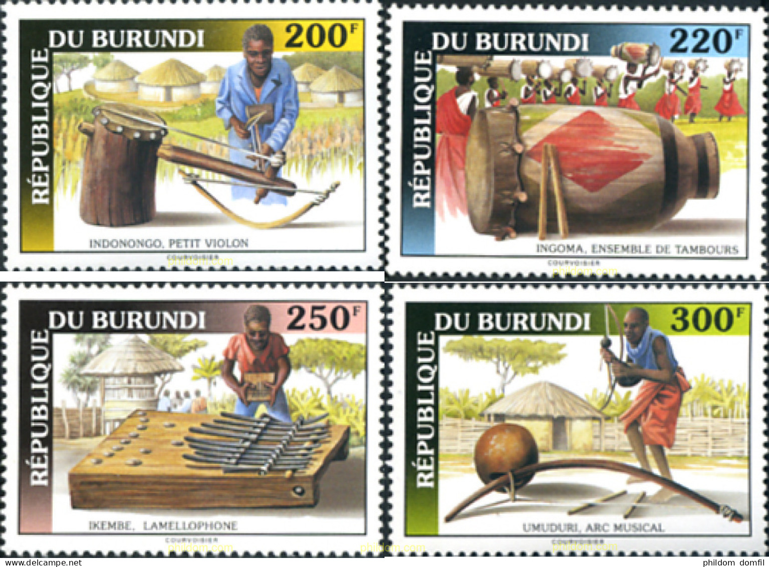 183733 MNH BURUNDI 1993 INSTRUMENTOS MUSICALES - Unused Stamps