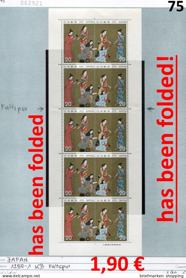 Japan 1975 - Japon 1975 - Nippon 1975 - Michel 1250-1251 Im KB / Mini Sheet (Faltspur) - ** Mnh Neuf Postfris - Ungebraucht