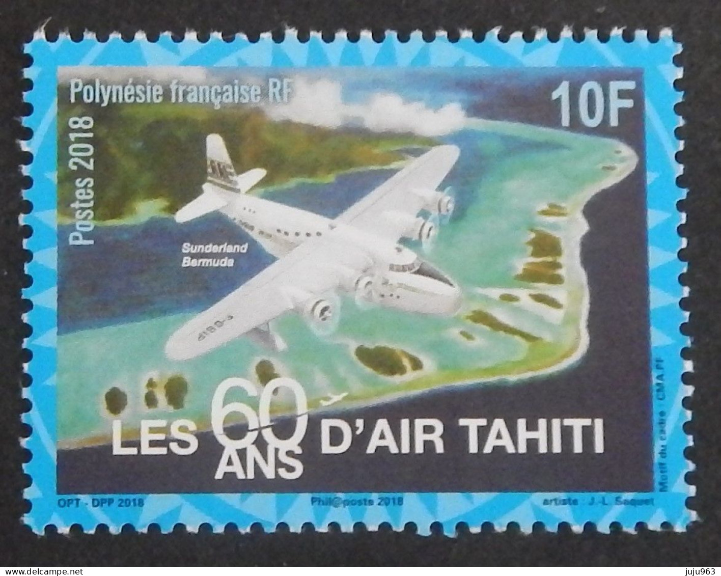 POLYNESIE FRANCAISE  YT 1176 NEUF**MNH "LES 60 ANS D'AIR HAITI" ANNÉE 2018 - Neufs