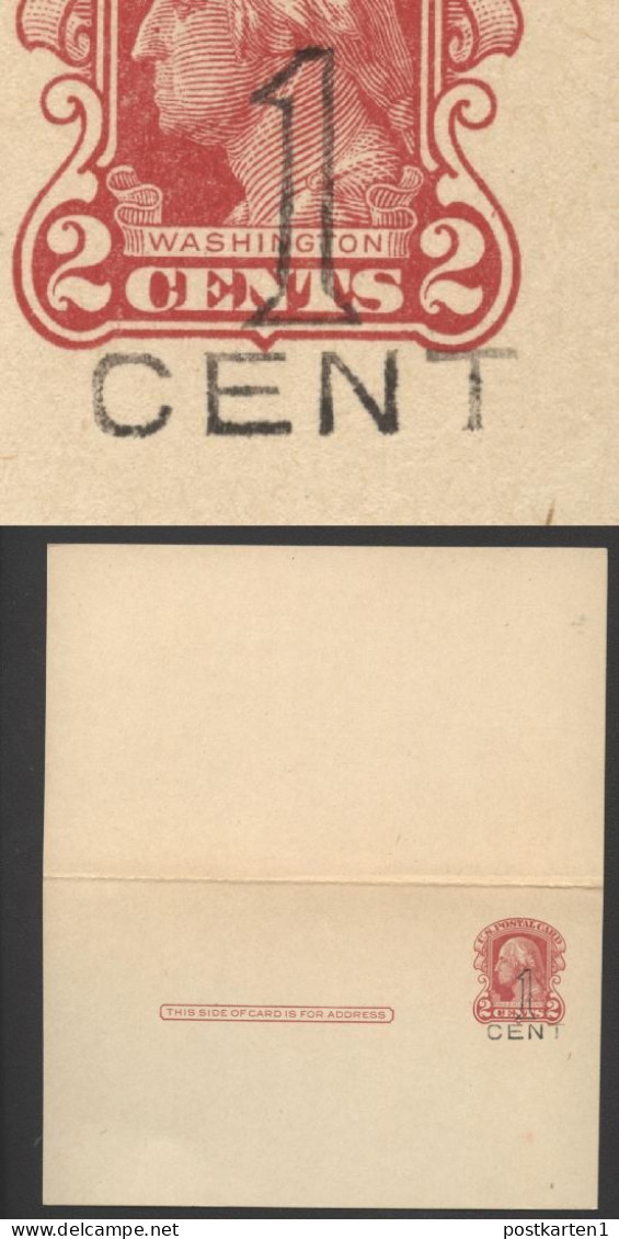 UY9-1 Postal Card With Reply ATLANTA Mint Vf 1920 Cat.$25.00 - 1901-20