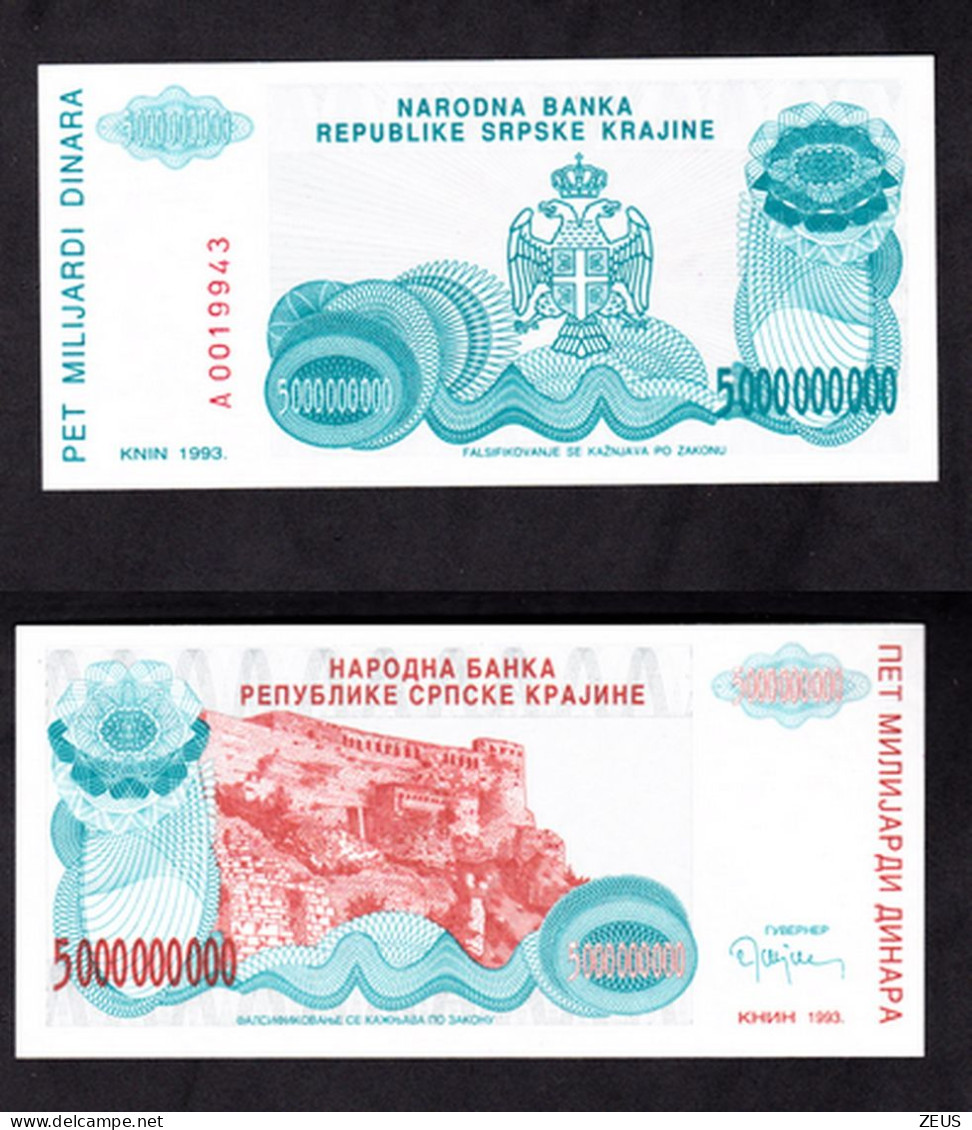 CROAZIA 5000000000 DINARA  1993 PIK R27 FDS - Croatia