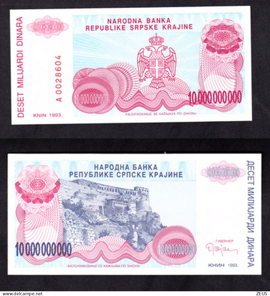 CROAZIA 10000000000 DINARA  1993 PIK R28 FDS - Croatia