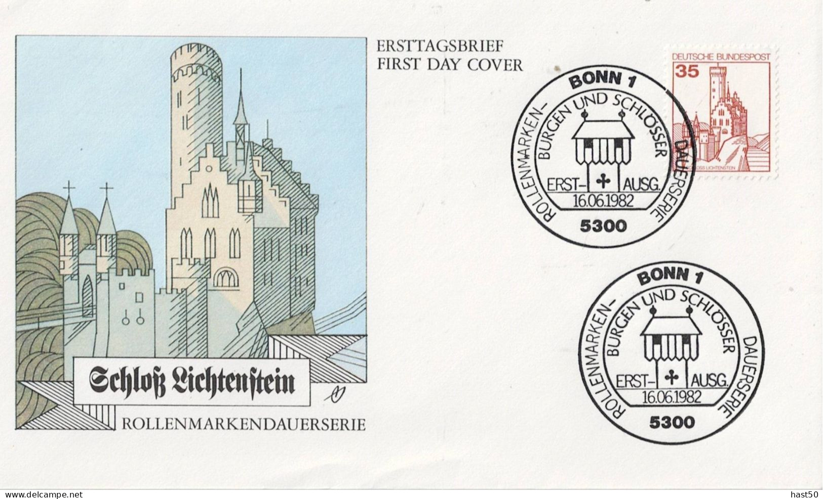 BRD FRG RFA - B+S Schloss Lichtenstein (MiNr: 1139) 1982 - Illustrierter FDC - 1981-1990