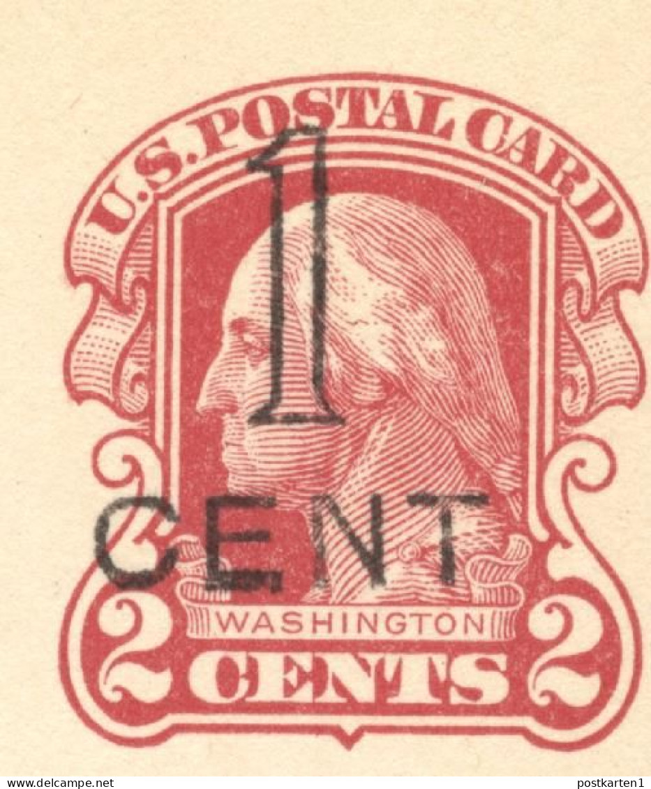 UY9-3 Postal Card With Reply BOSTON Mint Vf 1920 Cat.$25.00 - 1901-20