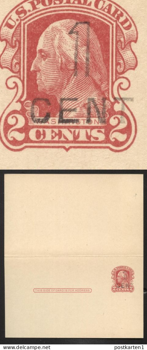 UY9-4 Postal Card With Reply CHICAGO Mint Vf 1920 Cat.$25.00 - 1901-20