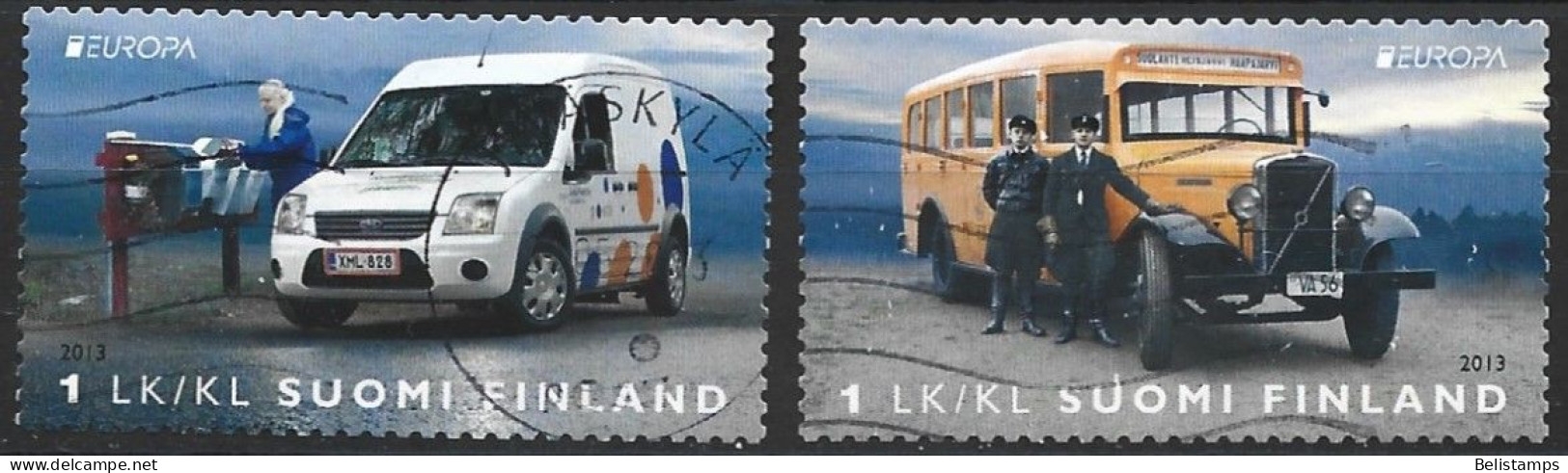 Finland 2013. Scott #1430a-b (U) Europa, Mail Van And Truck  *Complete Set* - Oblitérés