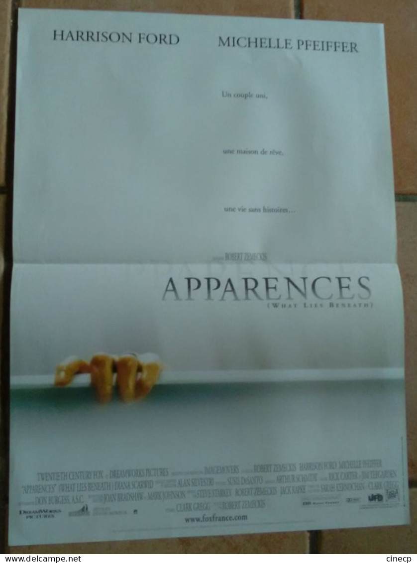 AFFICHE CINEMA FILM APPARENCES + 8 PHOTO EXPLOITATION HARRISON FORD PFEIFFER ZEMECKIS 2000 TBE - Affiches & Posters