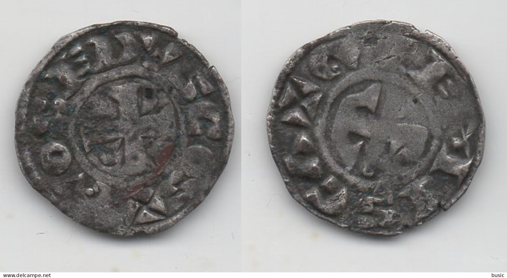 + FRANCE   + DENIER PRIEURE  DE SAUVIGNY  + - 1180-1223 Filips II Augustus