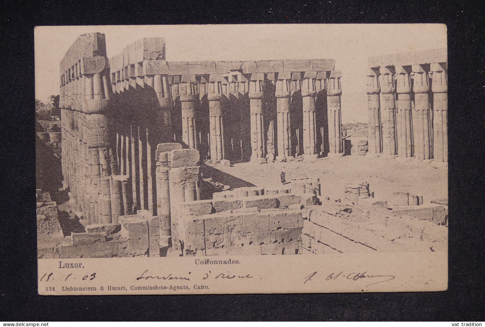 EGYPTE - Cachet à Date Du Louxor Hôtel Sur Carte Postale En 1903 Pour La France  - L 149573 - 1866-1914 Khédivat D'Égypte